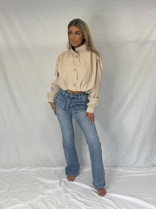 The Elevated Crop Mac Beige