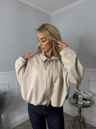 Amber Suede Jacket - Cream