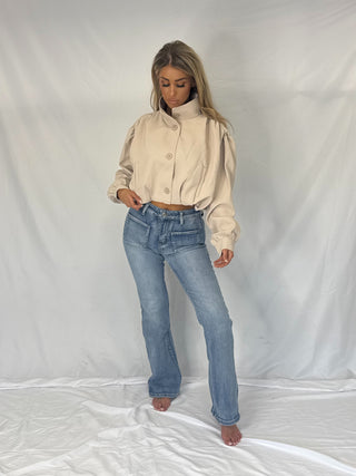 The Elevated Crop Mac Beige