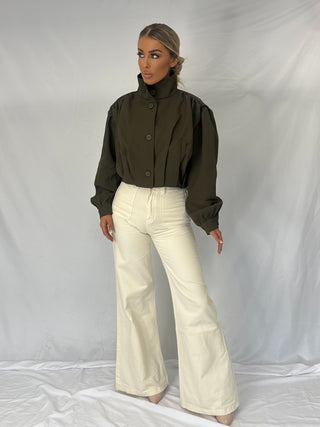 The Elevated Crop Mac Khaki