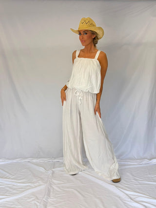 The Divine Linen Co Ord Set White
