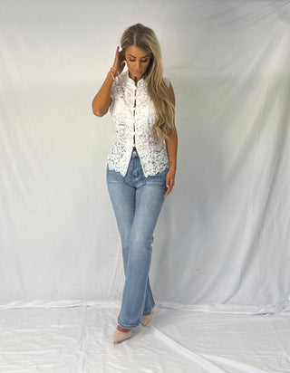 Light Skywash Flared Jeans