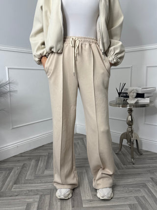 Fern Flared Joggers - Beige