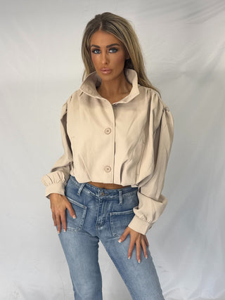 The Elevated Crop Mac Beige