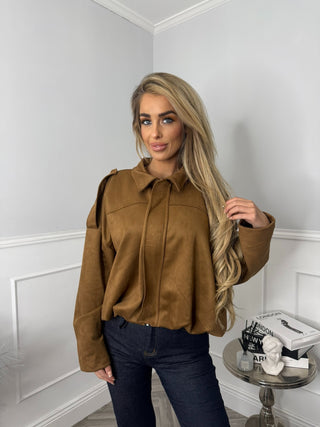 Amber Suede Jacket - Tan