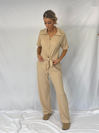 Soft Power Button Two Piece Set Beige