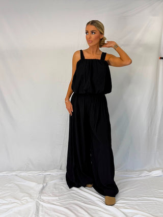 The Divine Linen Co Ord Set Black